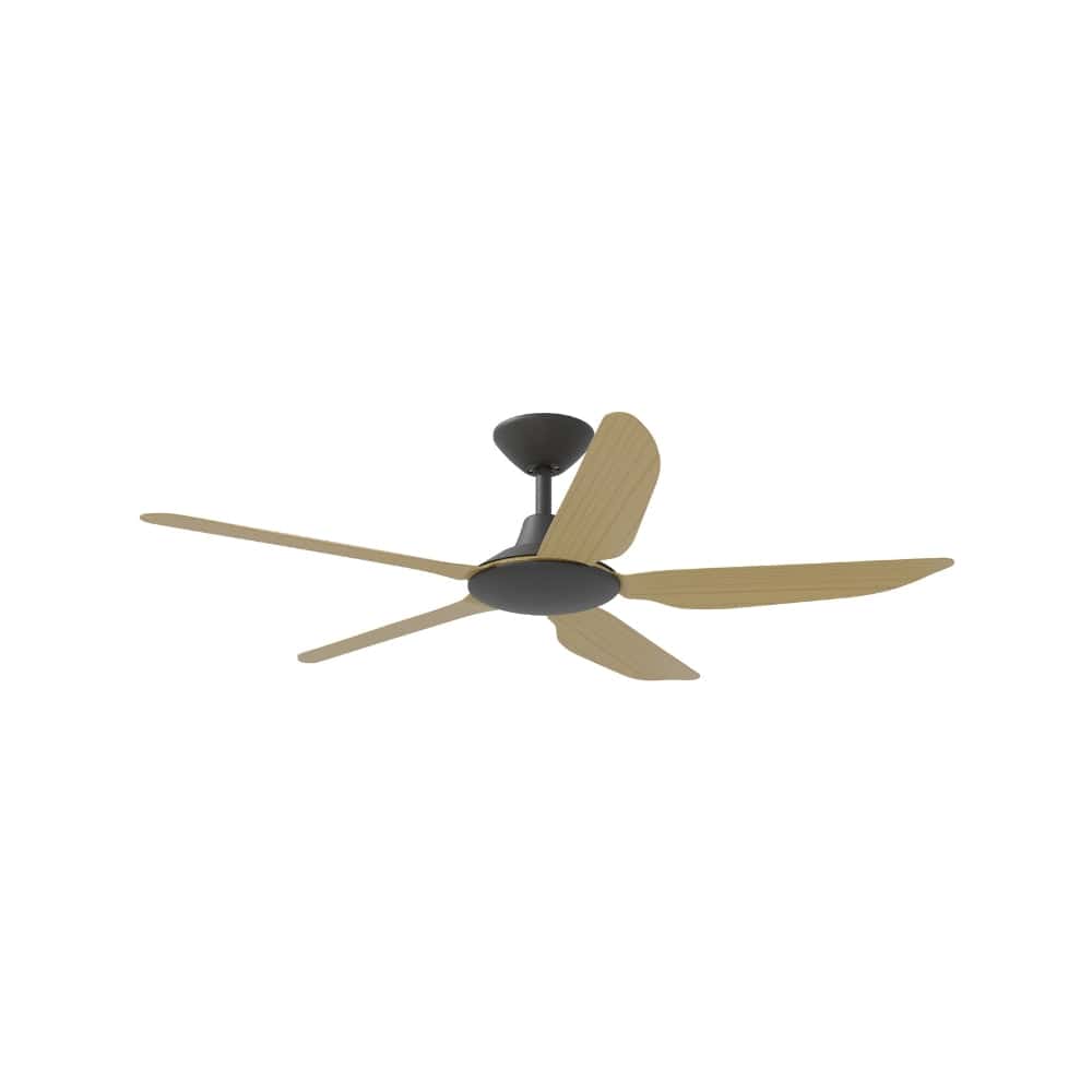 Without Light Storm Ceiling Fan Black with Bamboo Blades - No Light