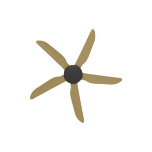 Without Light Storm Ceiling Fan Black with Bamboo Blades - No Light