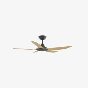 Without Light Storm Ceiling Fan Black with Bamboo Blades