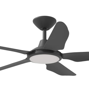 With Light Storm Ceiling Fan Black with Light