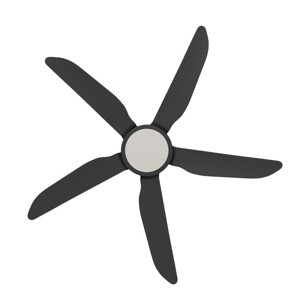 With Light Storm Ceiling Fan Black with Light