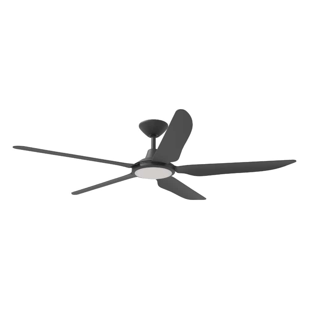 With Light Storm Ceiling Fan Black with Light
