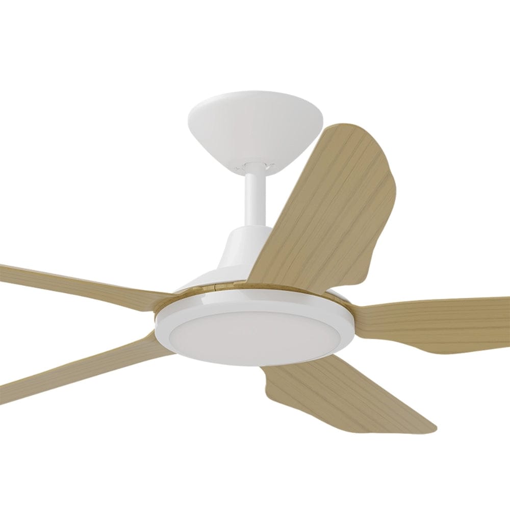 With Light Storm Ceiling Fan White with Bamboo Blade with Light