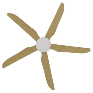 Without Light Storm Ceiling Fan White with Bamboo Blades - No Light