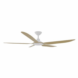 Without Light Storm Ceiling Fan White with Bamboo Blades - No Light