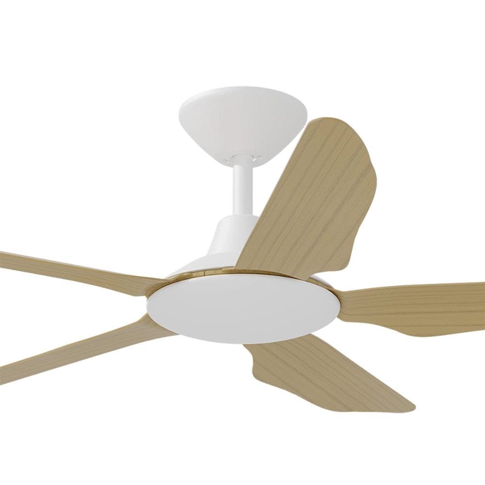 Without Light Storm Ceiling Fan White with Bamboo Blades - No Light