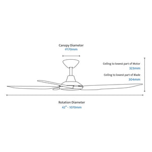 With Light Storm Ceiling Fan White with Light