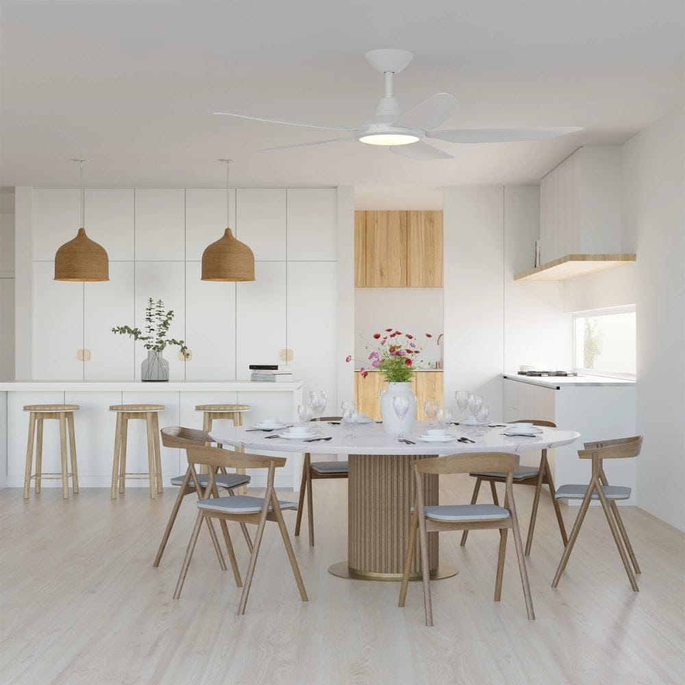 With Light Storm Ceiling Fan White with Light