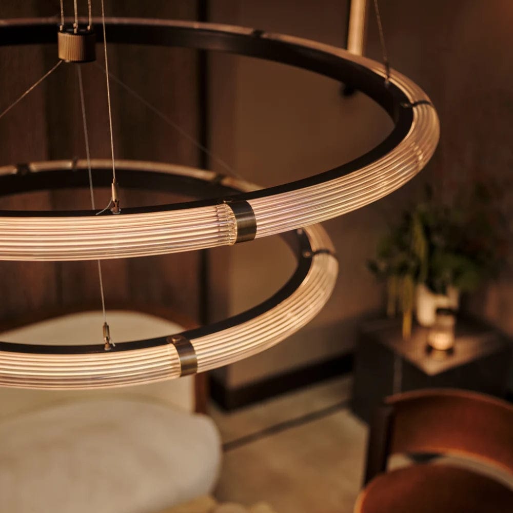 Interior Pendant Strata Circular Two-Tier Pendant