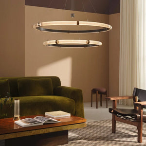 Interior Pendant Strata Circular Two-Tier Pendant