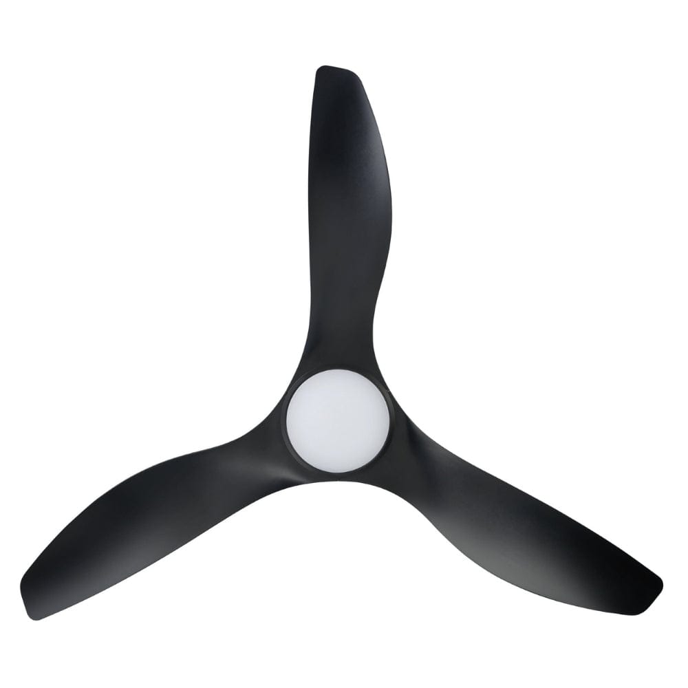 With Light Surf Ceiling Fan Matte Black with Light
