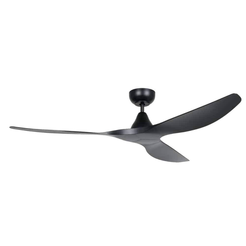 Without Light Surf Ceiling Fan Matte Black