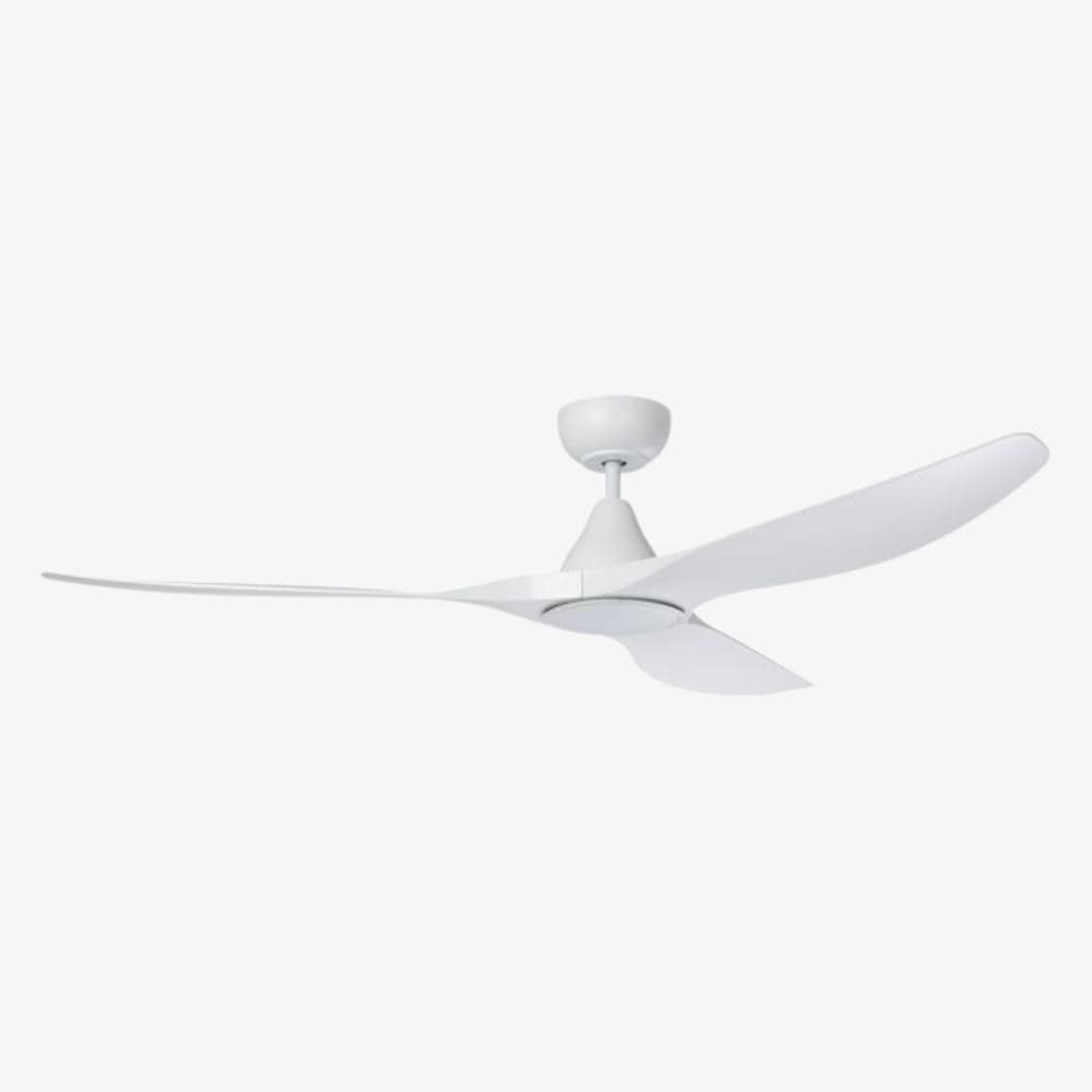 With Light Surf Ceiling Fan Matte White with Light