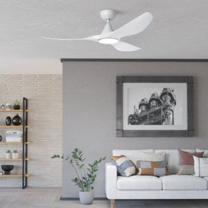 With Light Surf Ceiling Fan Matte White with Light