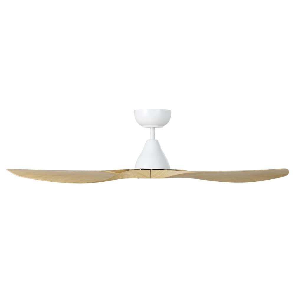 Without Light Surf Ceiling Fan Matte White with Oak
