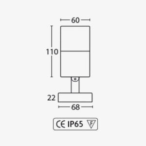 Exterior Wall Light Tallow Spotlight - Adjustable