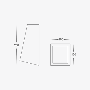 Exterior Wall Light Taper Large Wedge Wall/Step Light - 240V