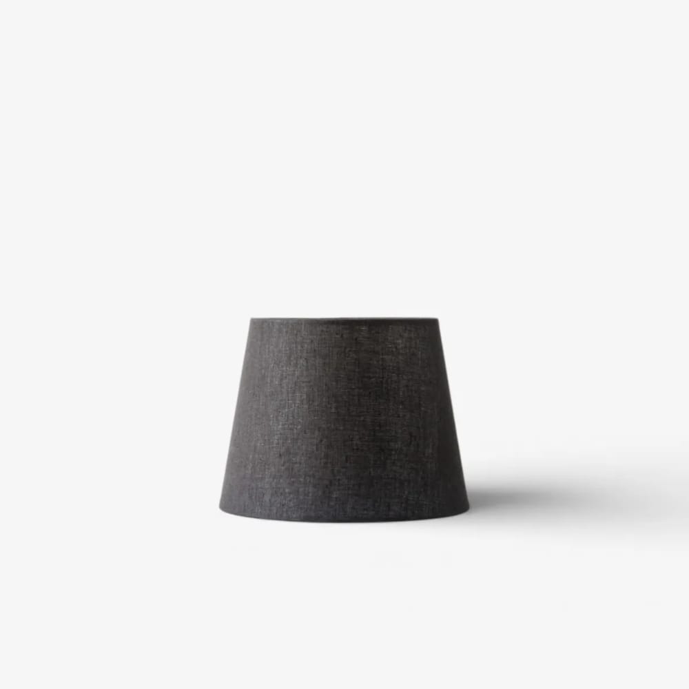 Lamp Shades Tapered Drum Linen Shade Black 20cm