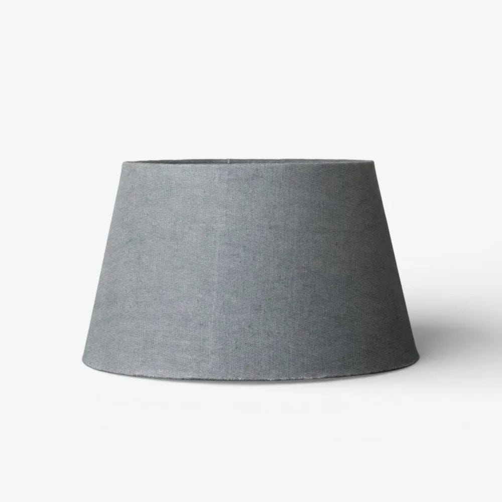 Lamp Shades Tapered Drum Shade Grey Blue Linen 40cm