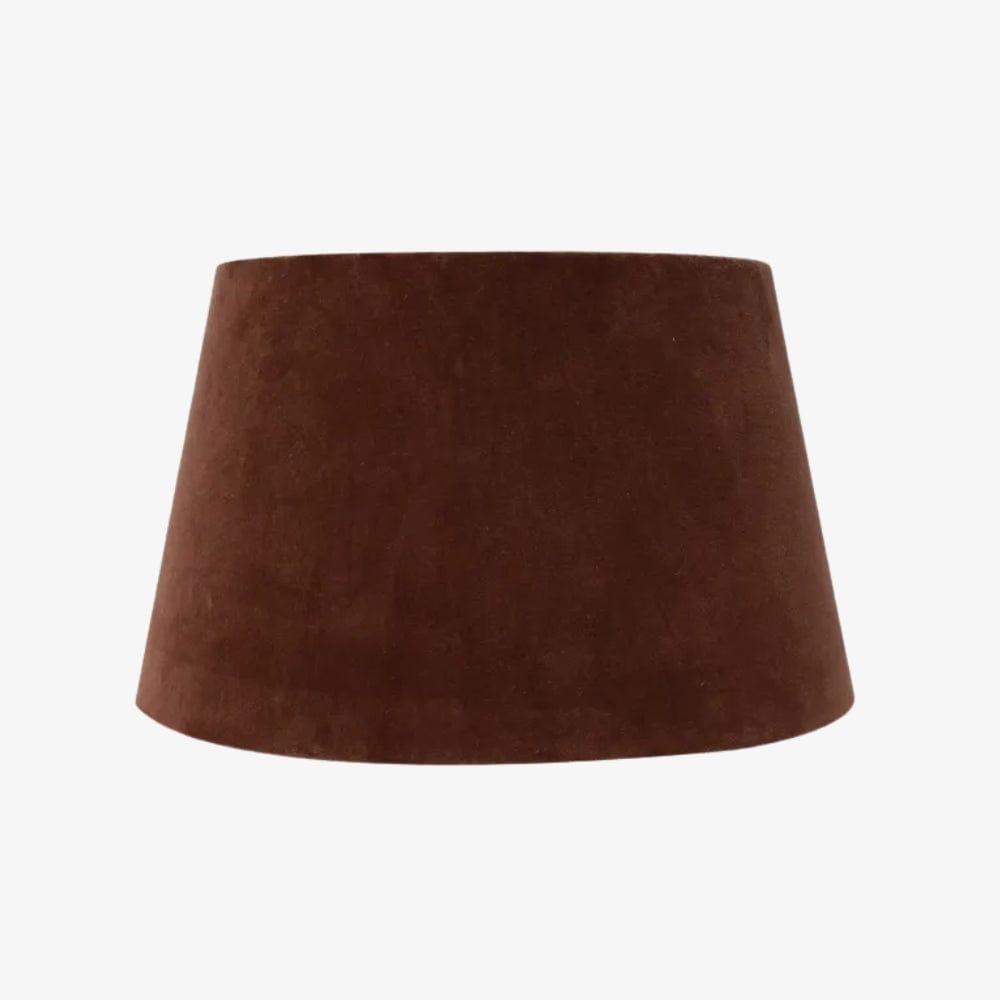 Lamp Shades Tapered Drum Velvet Shade Cinnamon 40cm