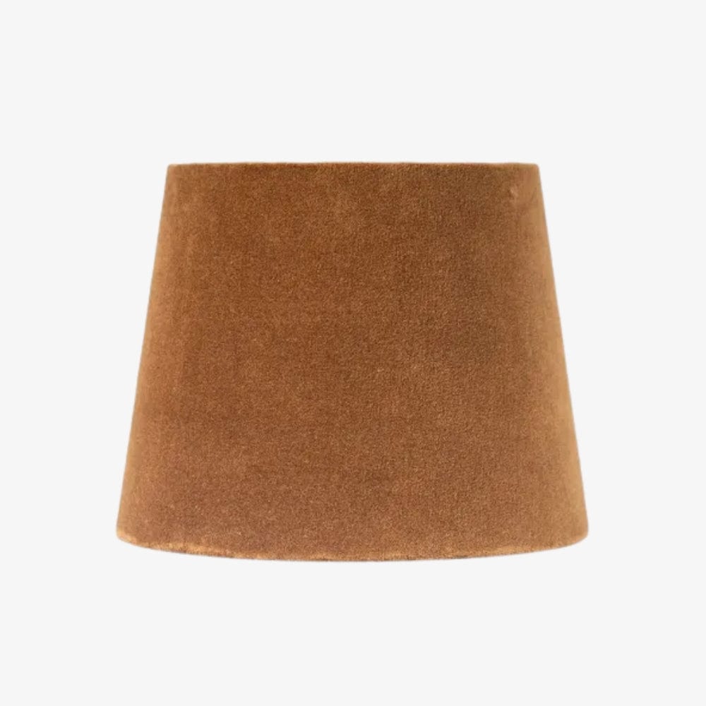 Lamp Shades Tapered Drum Velvet Shade Gold 20cm