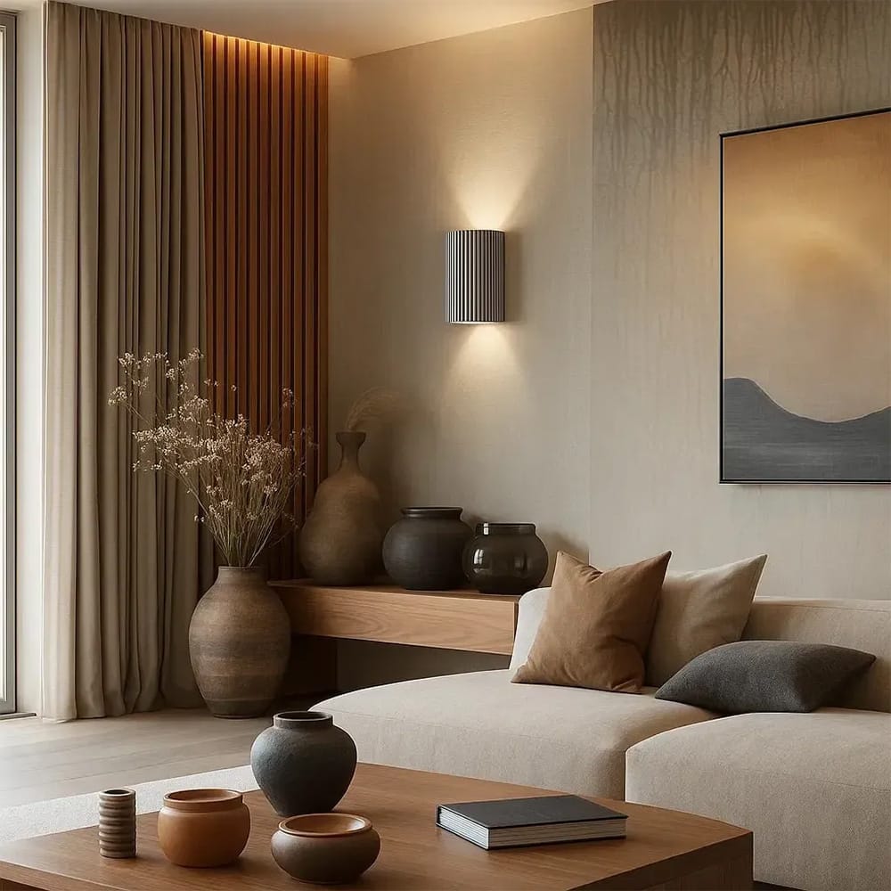 Interior Wall Light / Sconce Terra Grey Concrete Up/Down Wall Light