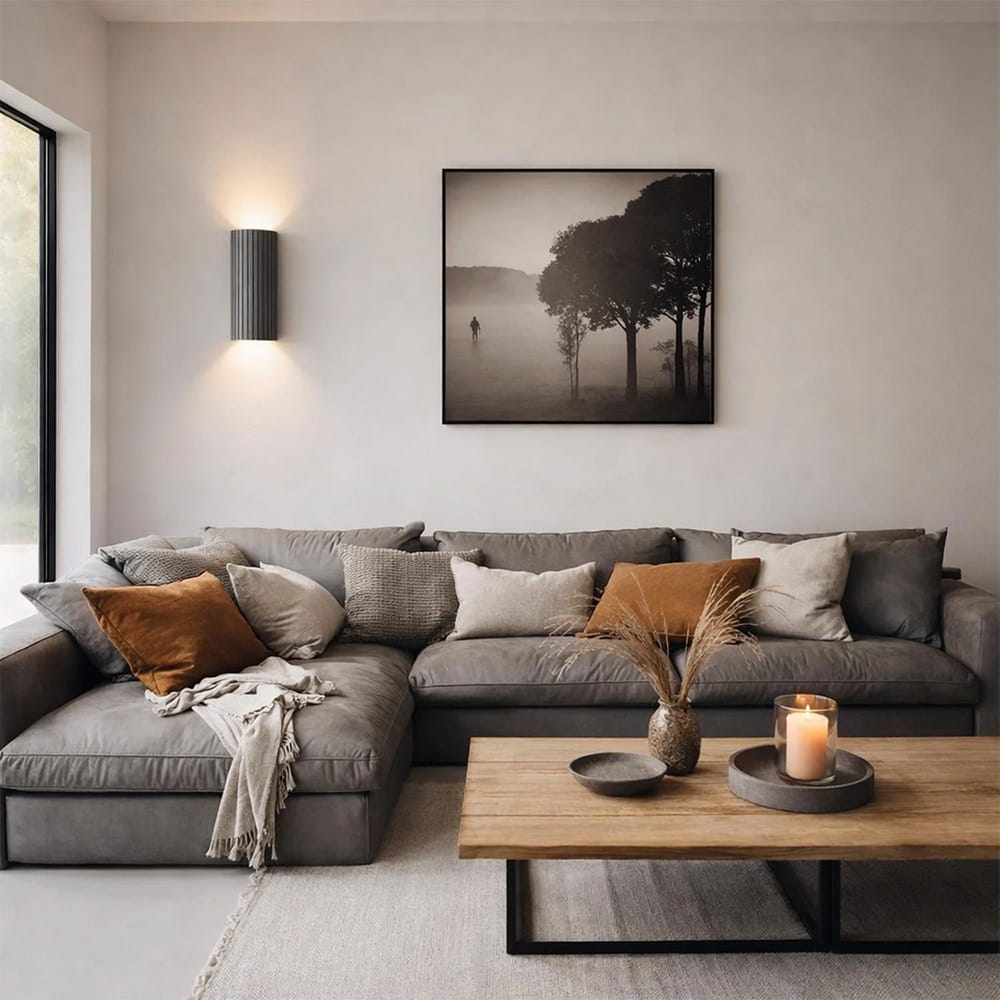 Interior Wall Light / Sconce Terra Grey Concrete Up/Down Wall Light