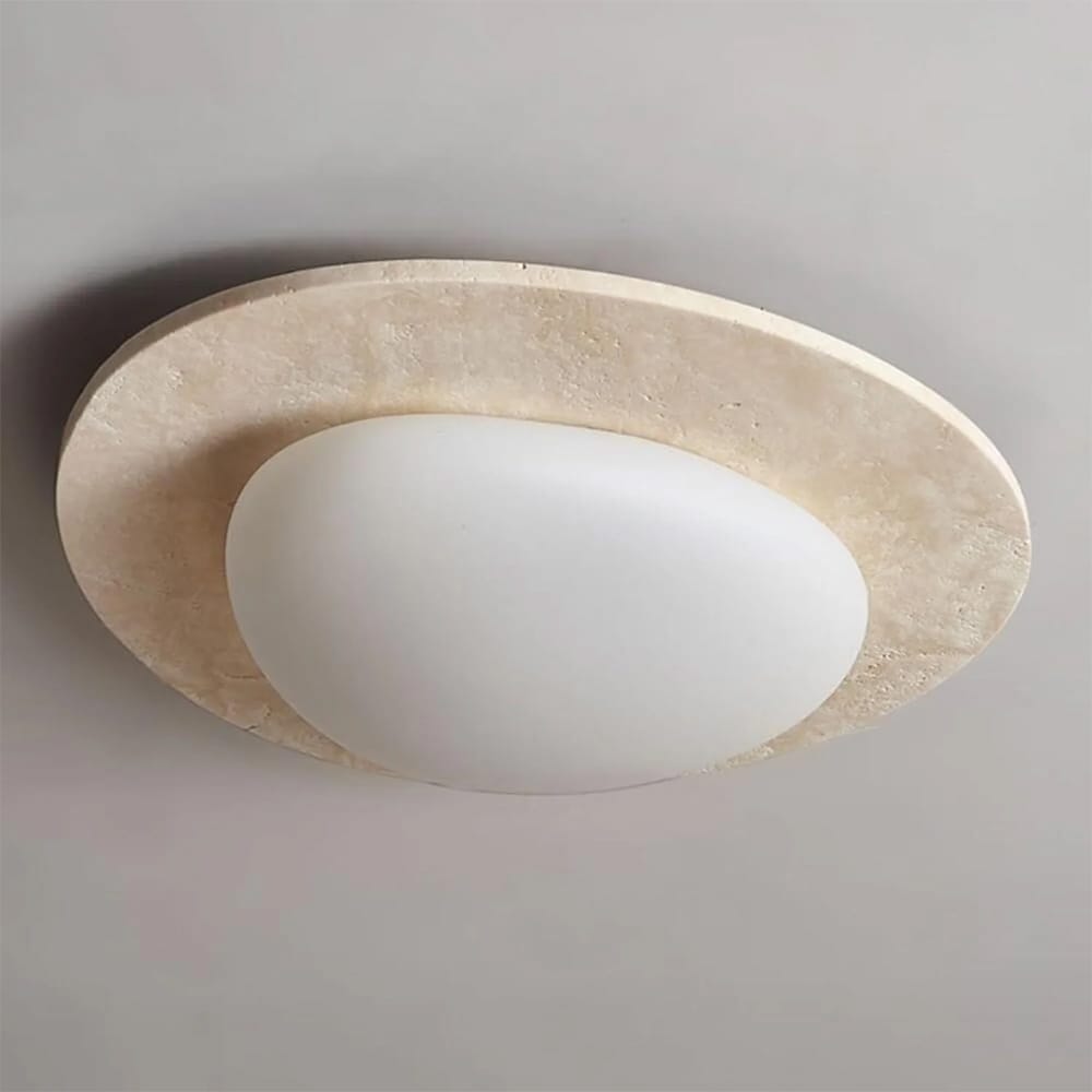 Oysters & Battens Thalos Travertine Oyster Light