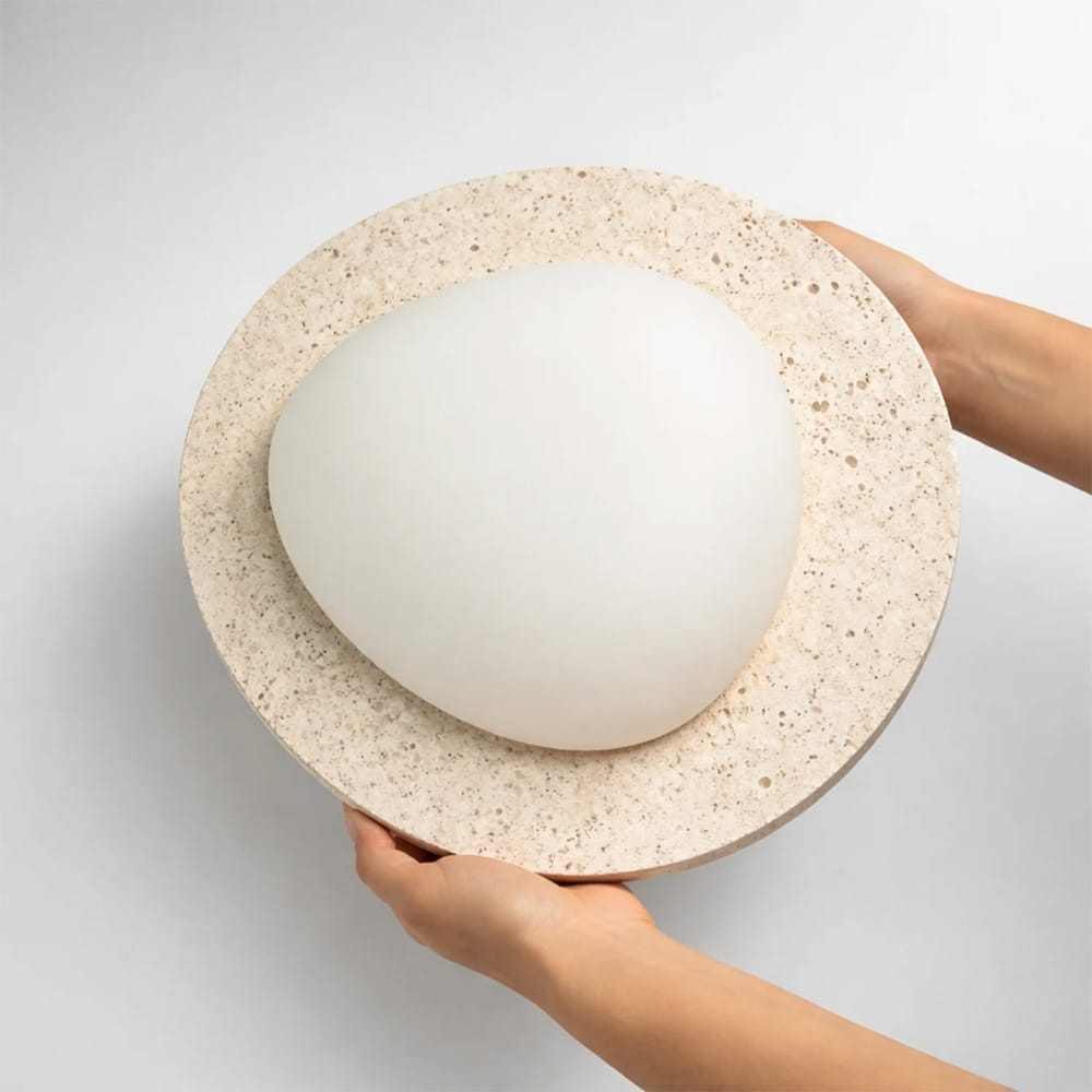 Oysters & Battens Thalos Travertine Oyster Light