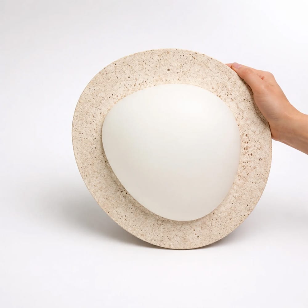 Oysters & Battens Thalos Travertine Oyster Light