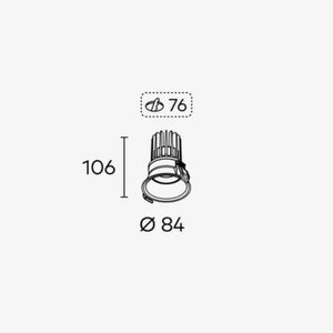 Recessed Titanium Dusk Down Light