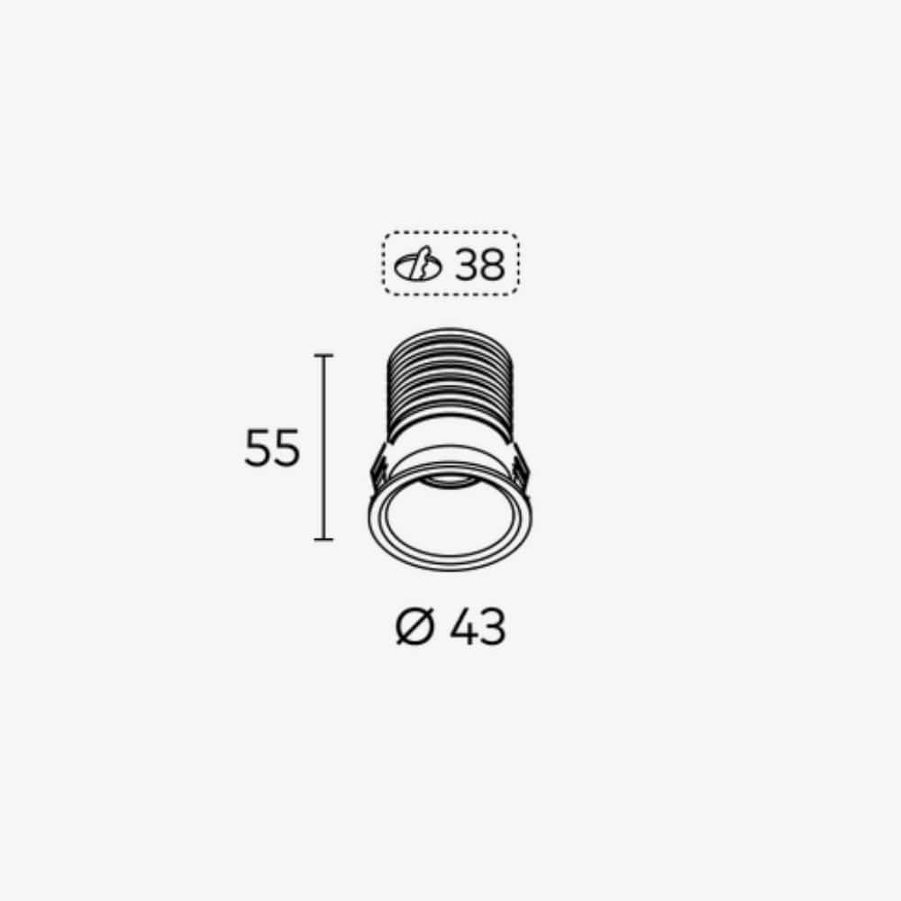Recessed Titanium Starlight Down Light