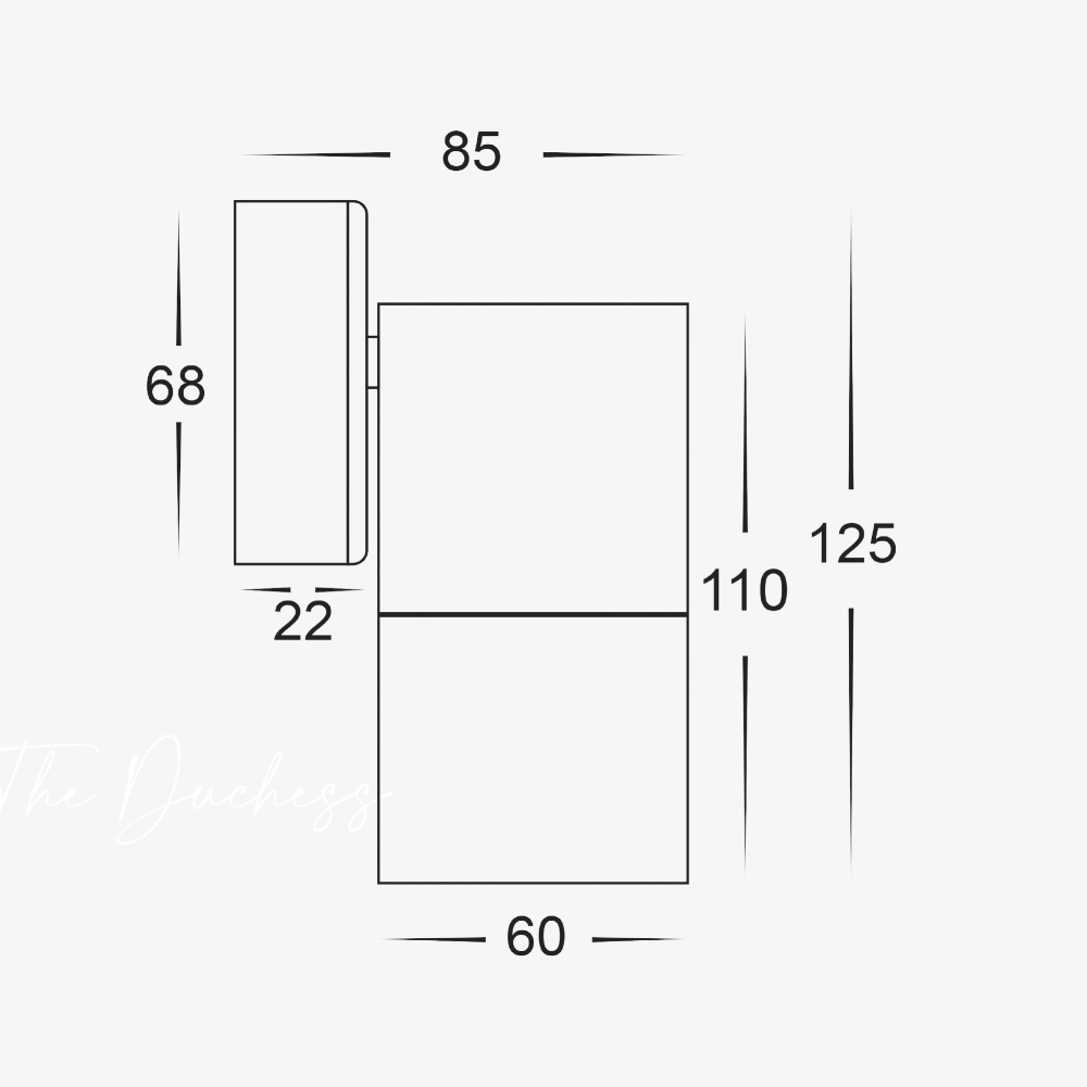 Exterior Wall Light Tivah Fixed Down Wall Light - 240V