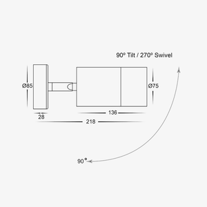 Exterior Wall Light Tivah Maxi Single Adjustable Wall Light