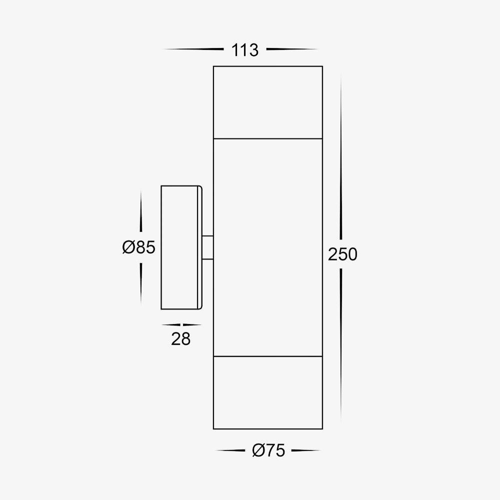 Exterior Wall Light Tivah Maxi Up / Down Wall Light
