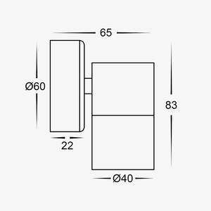 Exterior Wall Light Tivah Mini Fixed Down Wall Light - 12V