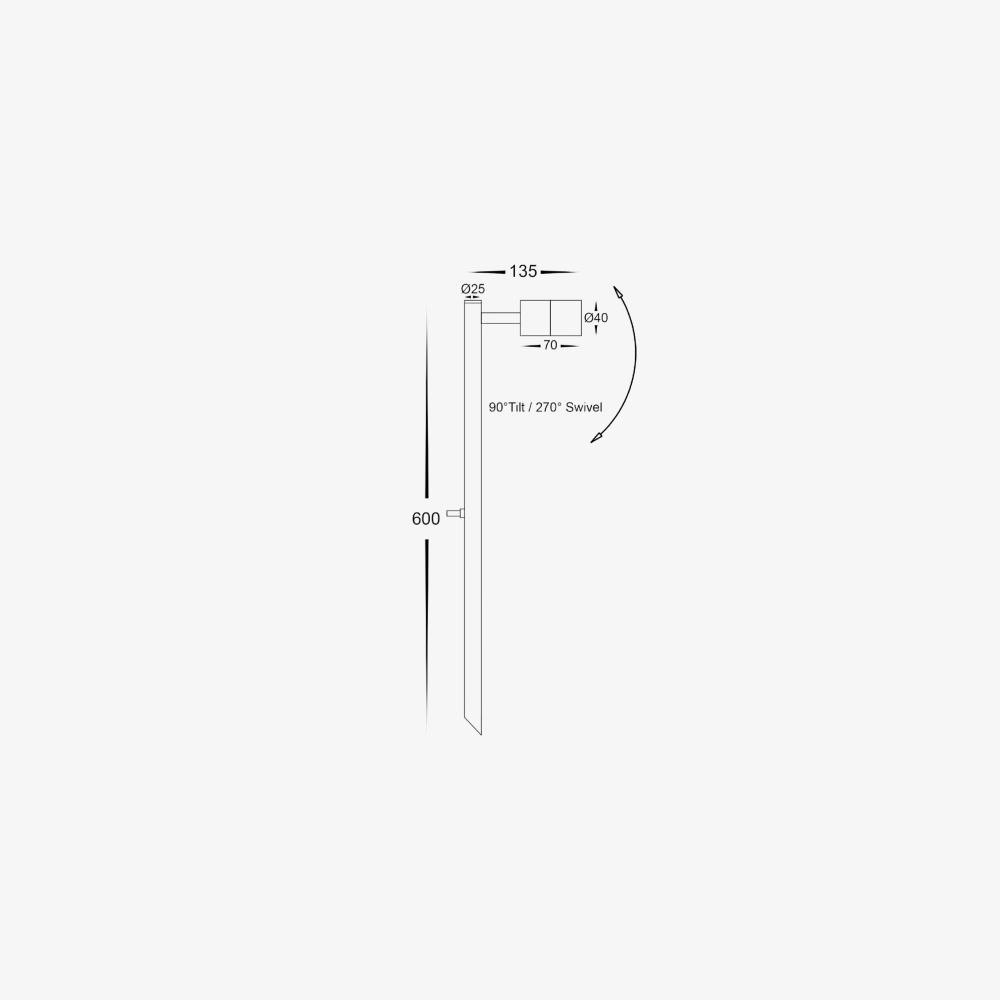 Spike Lights Tivah Mini MR11 Single Adjustable Spike Light - 12V