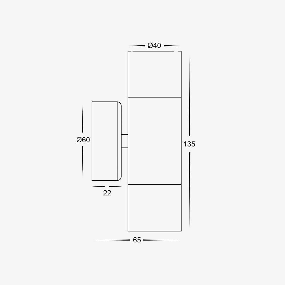 Exterior Wall Light Tivah Mini Up / Down Wall Light - 12V