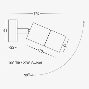 Exterior Wall Light Tivah Single Adjustable Wall Light - 12V