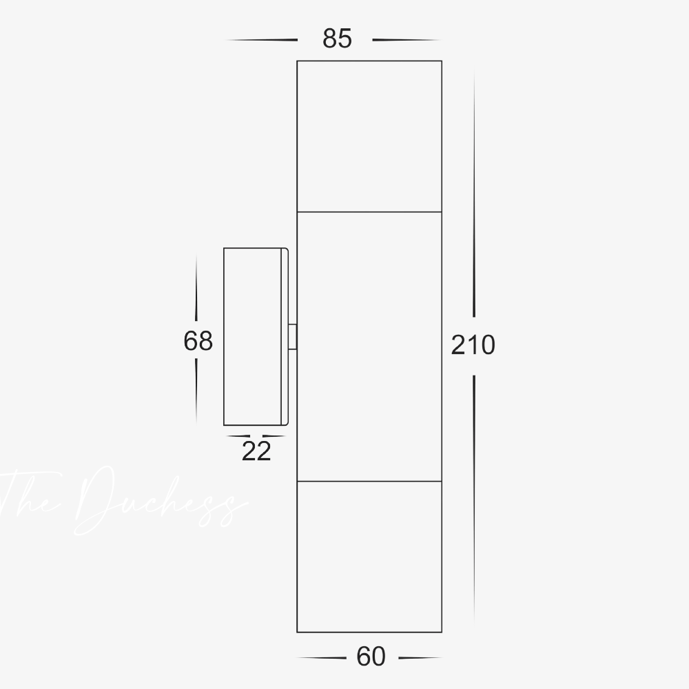 Exterior Wall Light Tivah Up / Down Wall Light - 240V