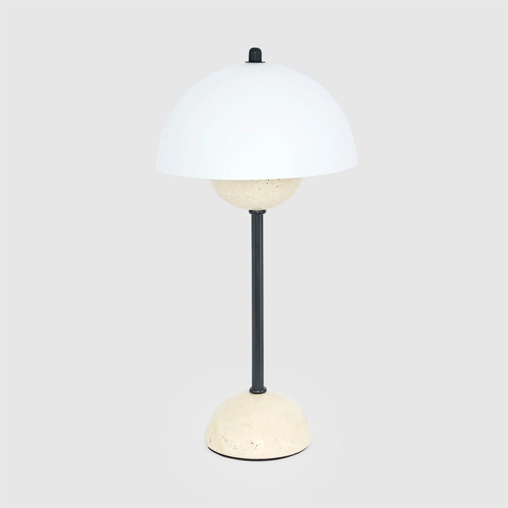 Table Lamps Tondo Travertine Table Lamp (Excess Stock)