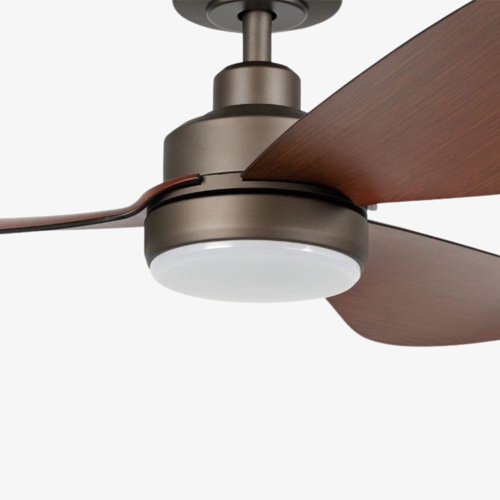 With Light Torquay Ceiling Fan Oil Rubbed Bronze and Koa Blades with Light