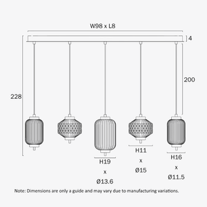 Interior Pendant Torso 5-Light Bar Pendant