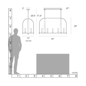 Linear Pendant Triomphe 9 Light Linear Pendant