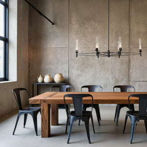 Linear Pendant Truss 6 Arm Linear Chandelier