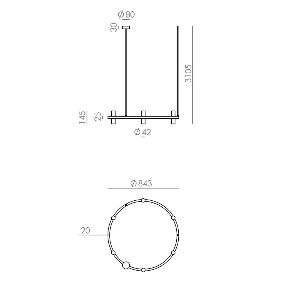 Interior Pendant Tura 12-Light Pendant