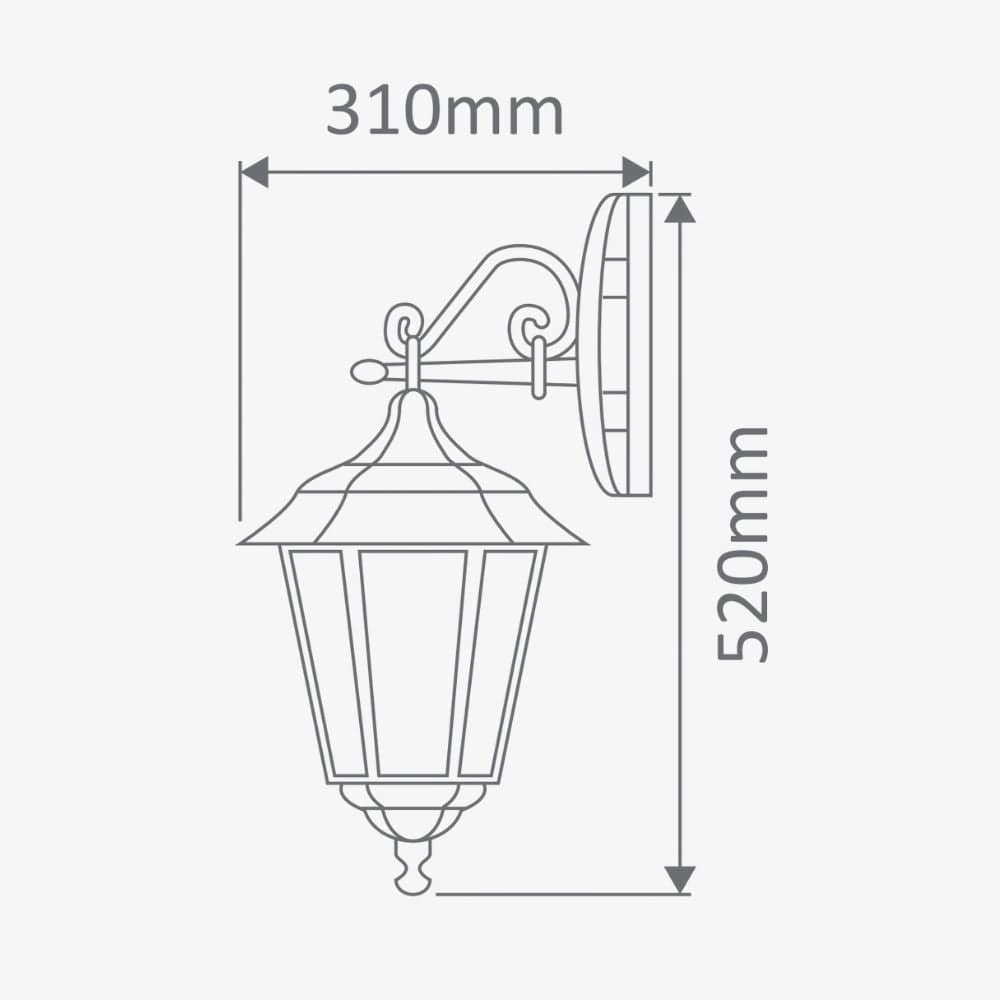 Exterior Wall Light Turin Downward Wall Light
