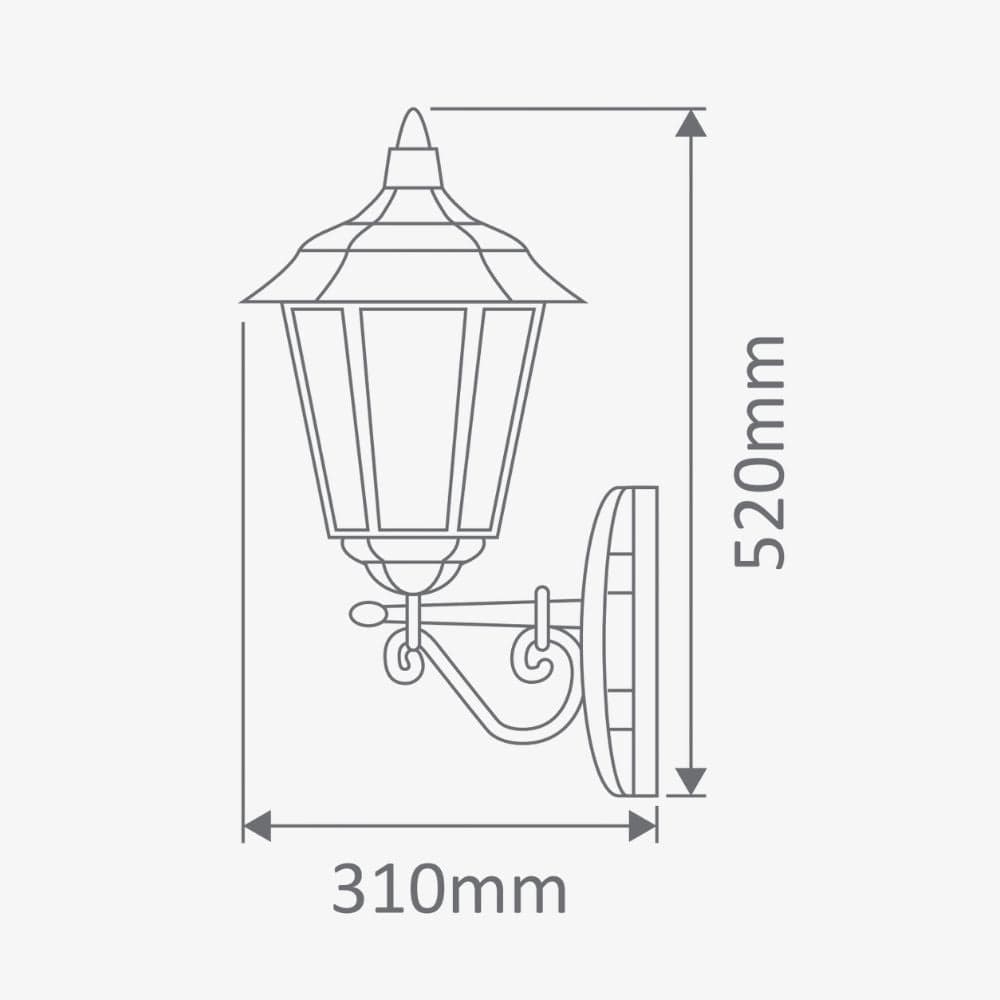 Exterior Wall Light Turin Upward Wall Light