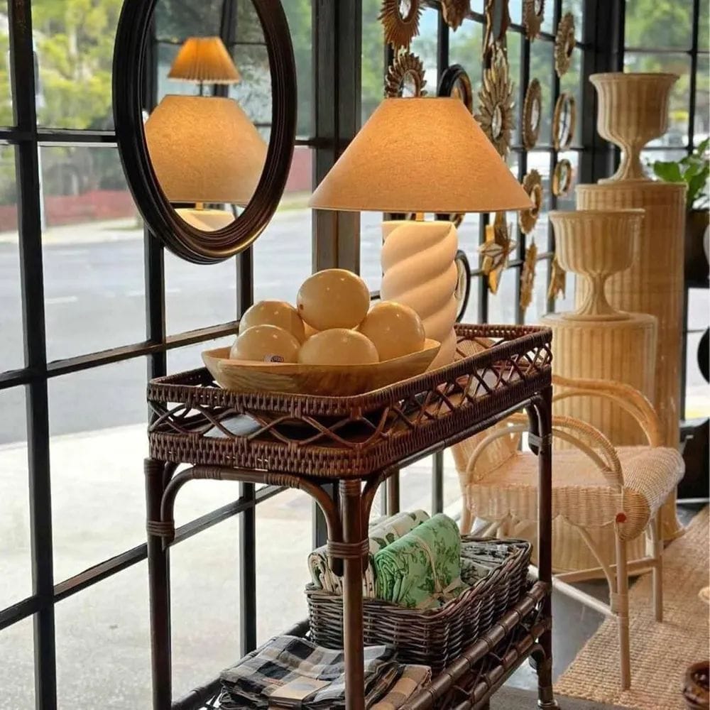 Table Lamps Twist Column Lamp & Shade