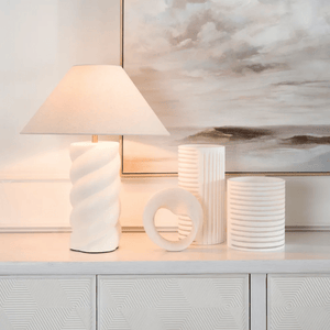 Table Lamps TWIST COLUMN LAMP & SHADE